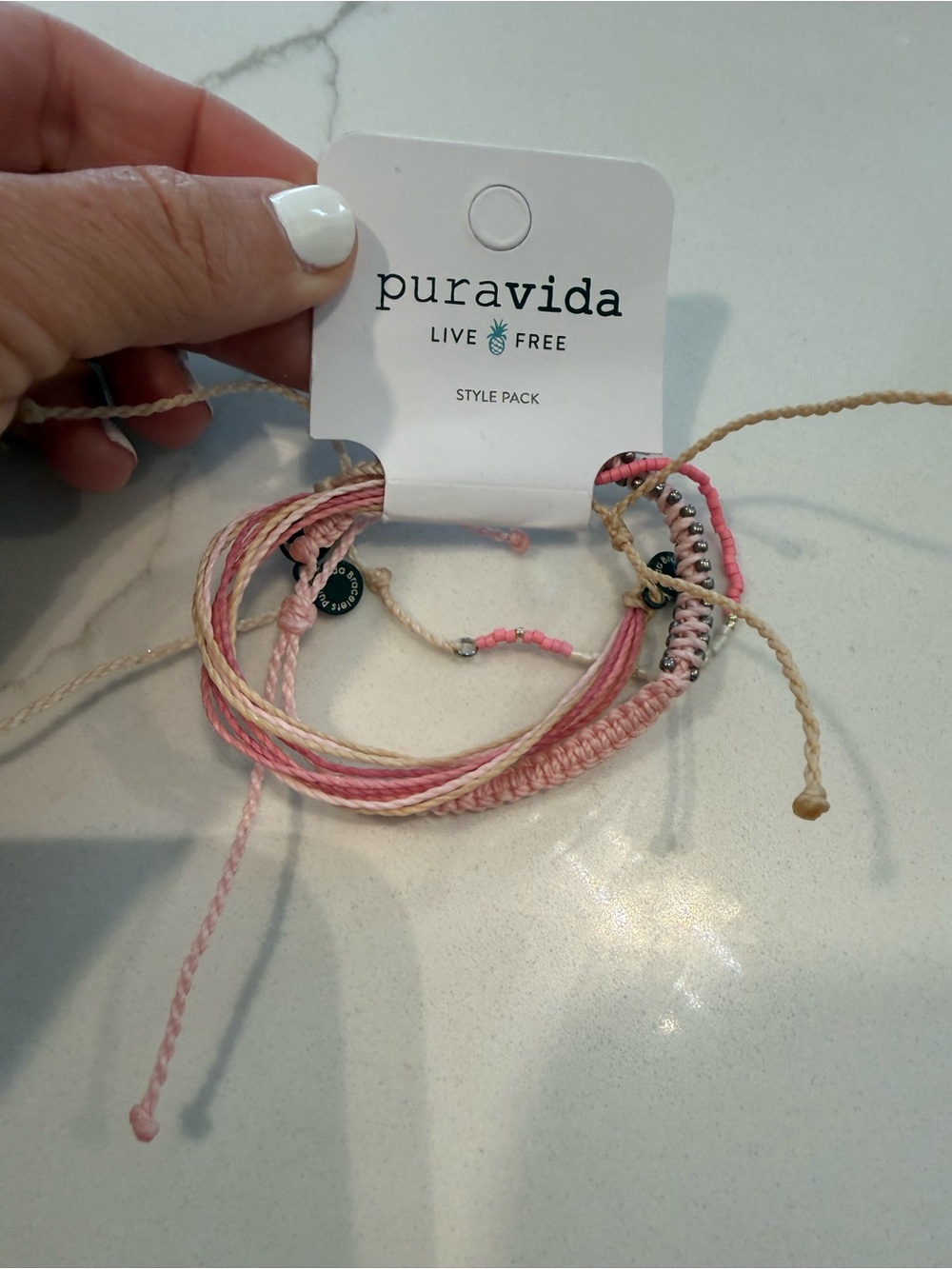 Pura Vida Pink Multistrand Bracelet Set
